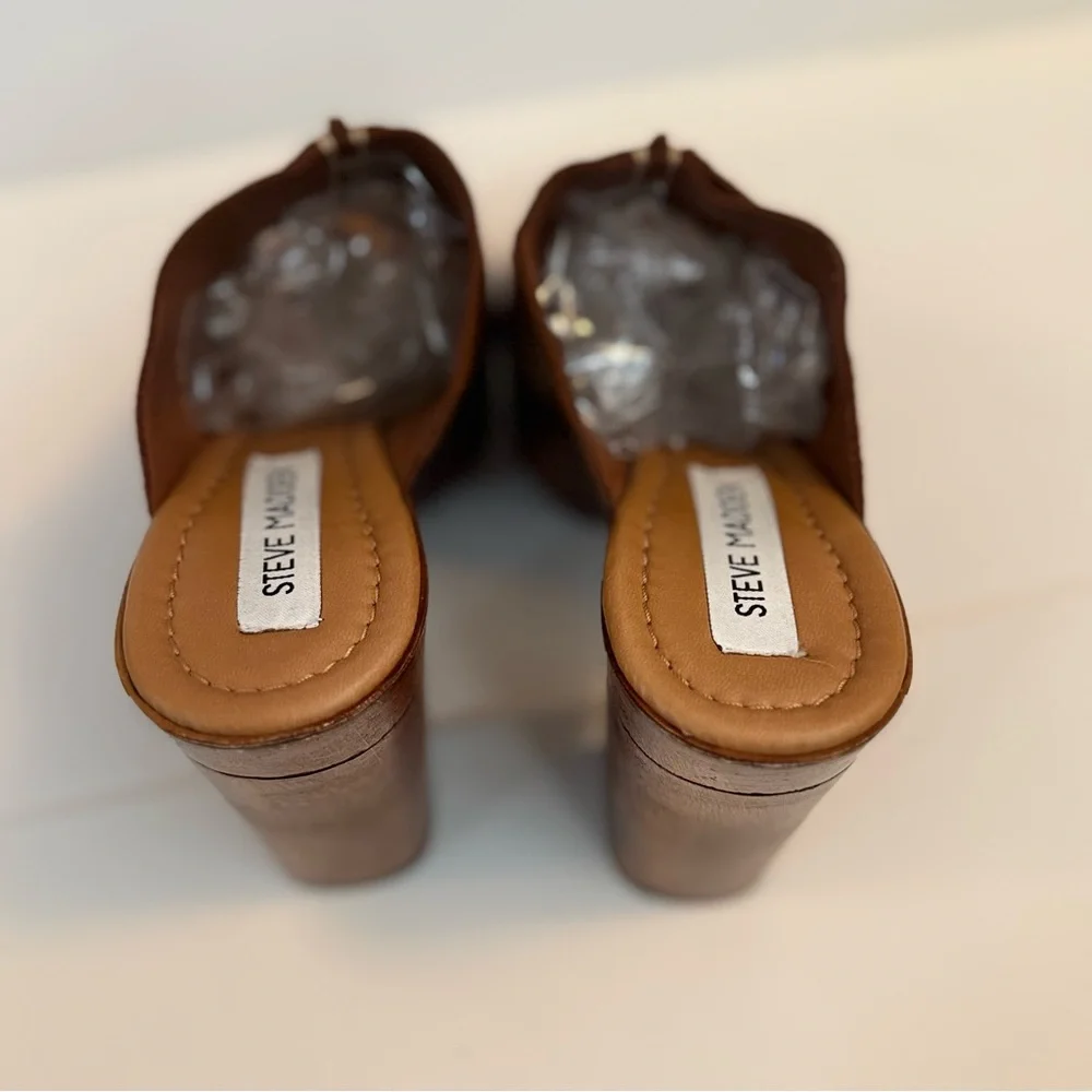 Steve Madden Brown Platform Mules - Picture 7 of 13